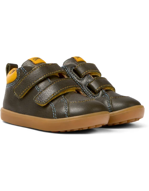 Camper First Walkers | Pursuit Velcro | Green & Yellow