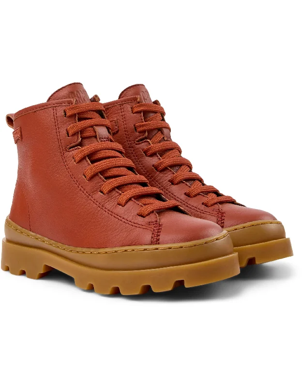 Camper Kids Boots | Brutus Lace up | Red