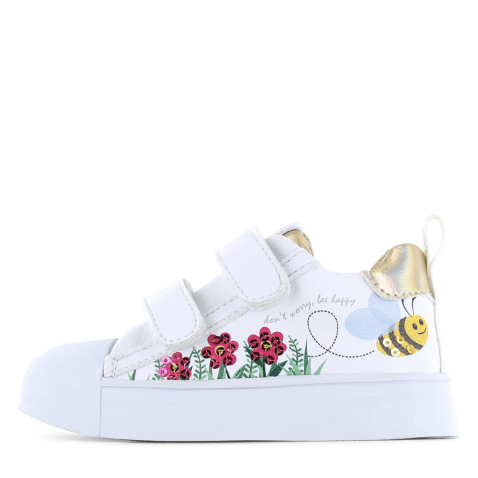 Shoesme: Girls Springtime Velcro Shoes - Bee