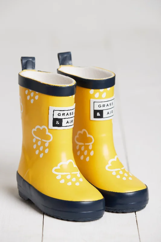 Grass & Air Wellies | Colour Changing | Yellow & Navy