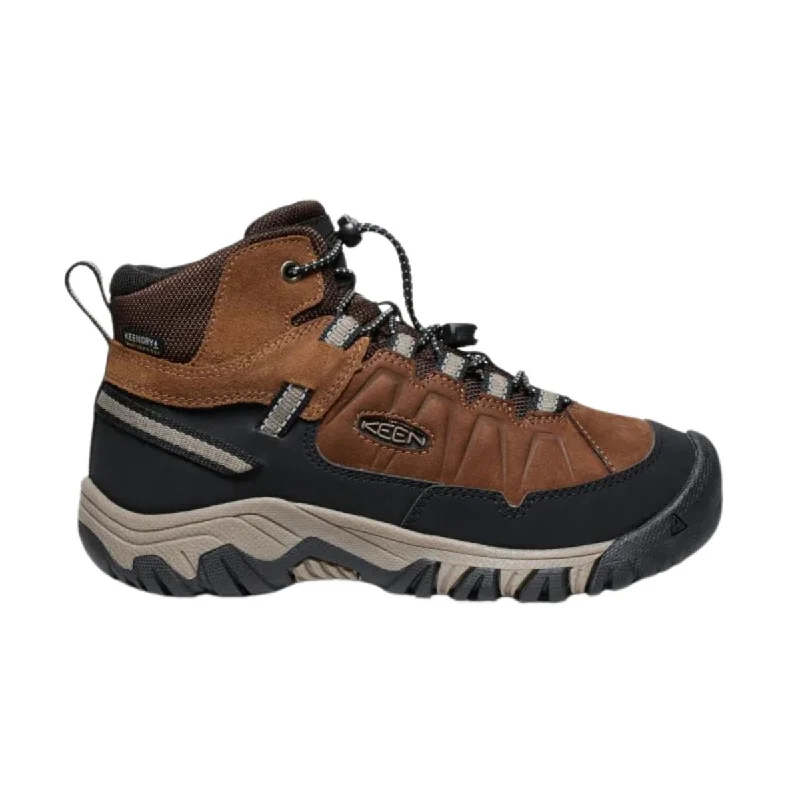 Keen Boy's (Grade School) Targhee IV Mid Waterproof Bison/Brindle