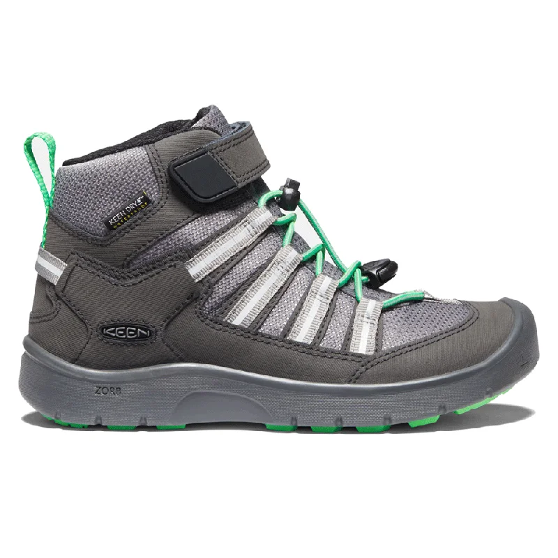 Keen Boy's Hikeport II Sport Waterproof Boot Black/Irish Green (Sizes 9-13)