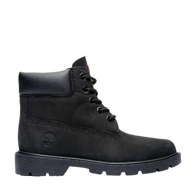 Timberland 6 Inch Classic Boot Black Nubuck  TB010710-001 Pre-School