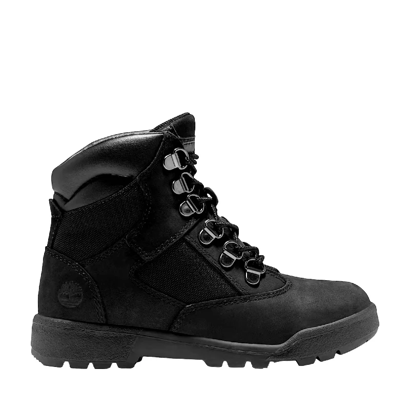 Timberland 6 Inch L/F Field Boot Black Nubuck  TB044990-001 Grade-School