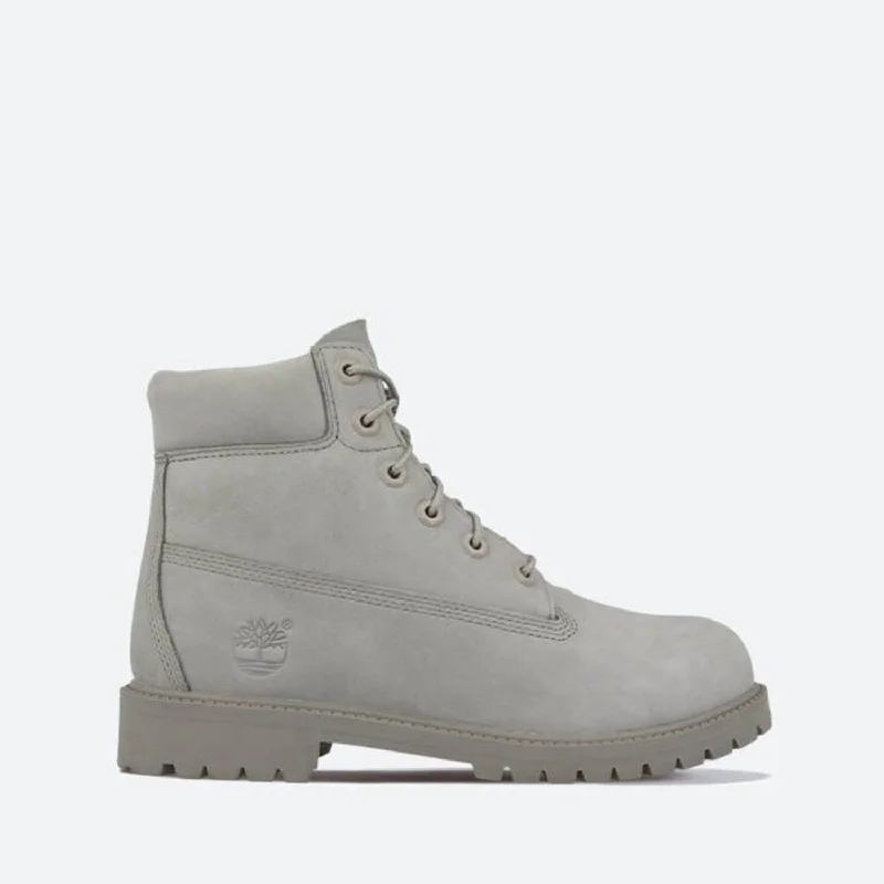 Timberland 6 Inch Premium Waterproof Boot Grey Nubuck  TB-0A172F-065 Grade-School