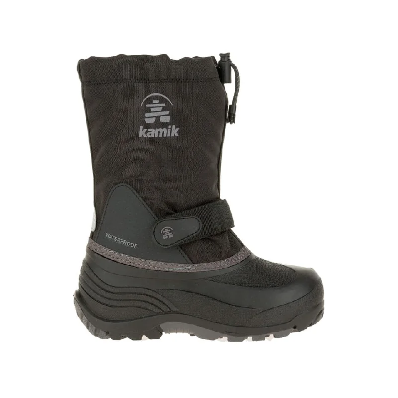 Waterbug5 Kid's Waterproof Snow Boot - Black/Charcoal