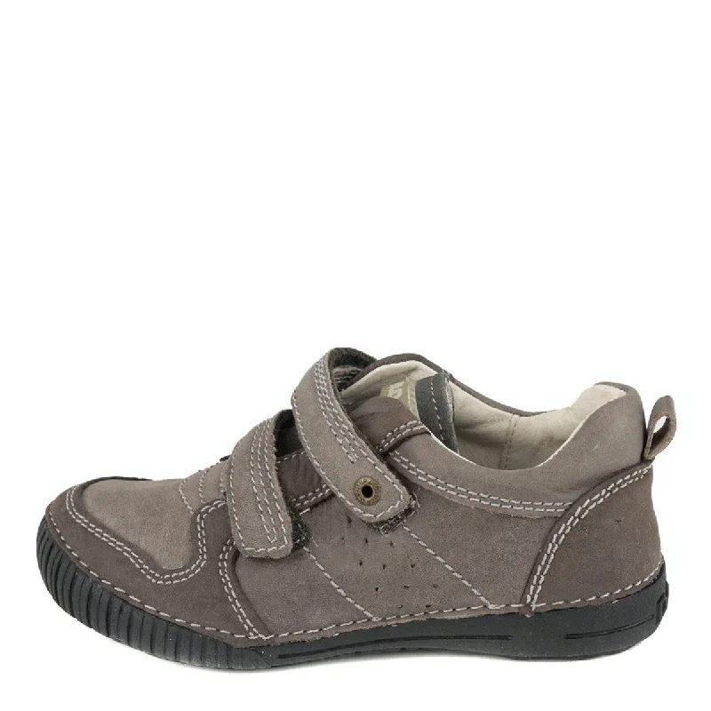 D.D. Step Little Kid Boy Shoes Grey - Supportive Leather From Europe Kids Orthopedic