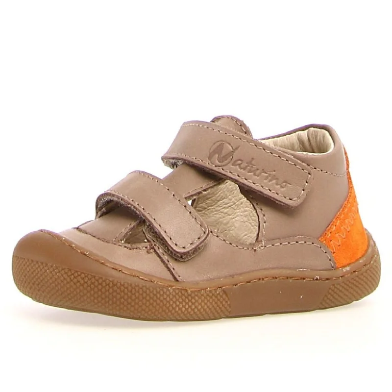 Naturino Irty's Boy's Barefoot Casual Shoes - Taupe/Orange